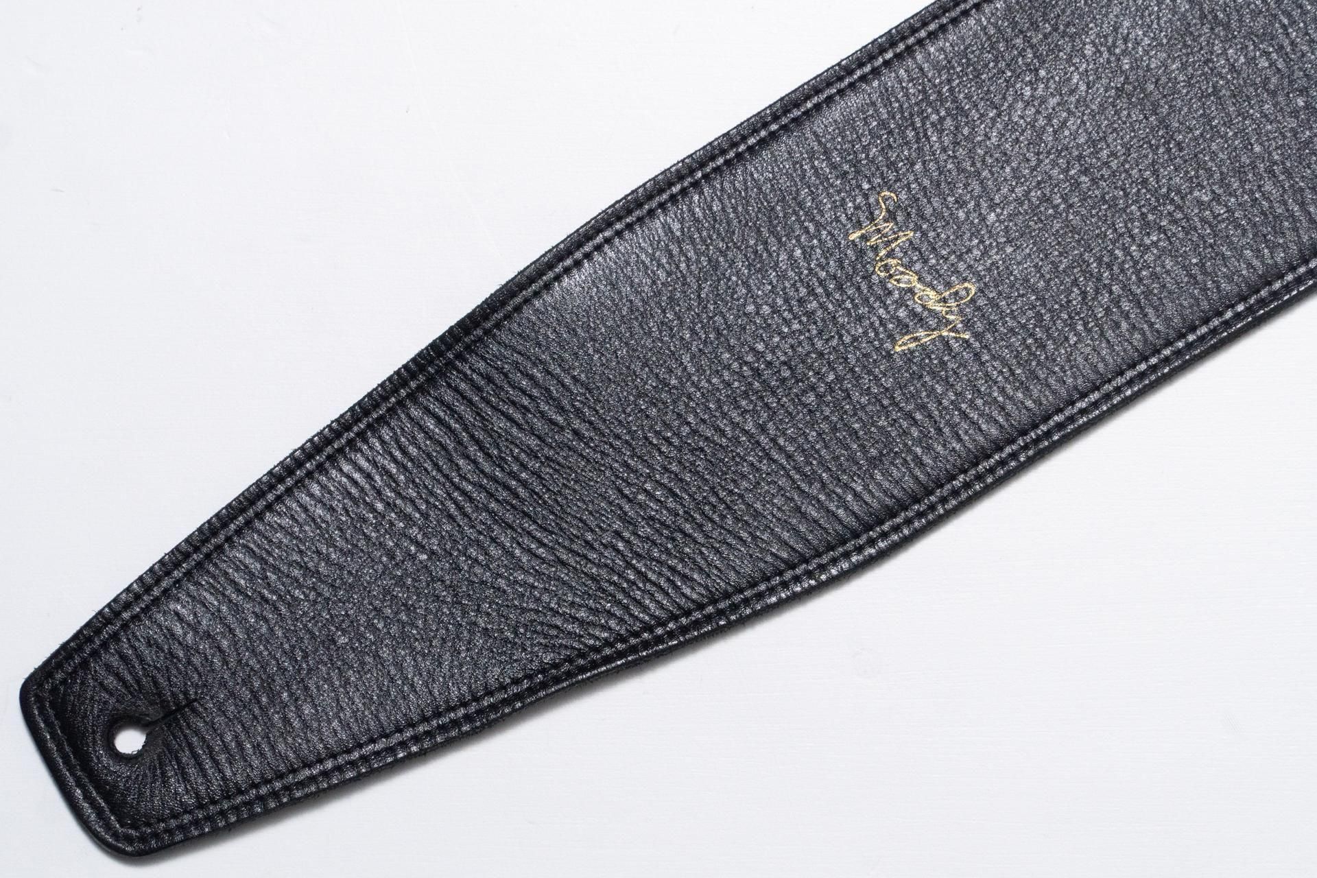 used】Moody Straps / 4.0 Inch Black /Black Leather Standard Tail