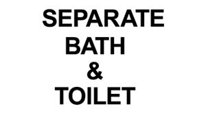 SEPARATE BATH & TOILET