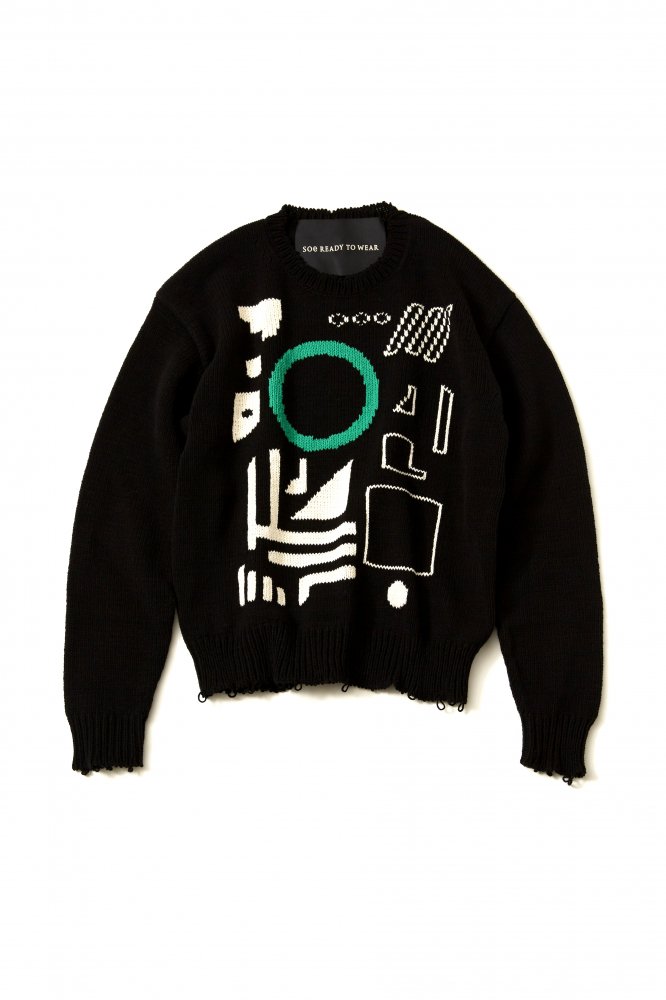 soe<br />Intarsia Sweater Memphis / BLACK<img class='new_mark_img2' src='https://img.shop-pro.jp/img/new/icons47.gif' style='border:none;display:inline;margin:0px;padding:0px;width:auto;' />