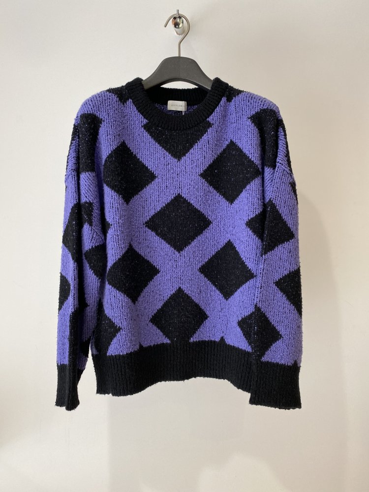 LITTLEBIG<br />[30%off] Checked Knit / Purple<img class='new_mark_img2' src='https://img.shop-pro.jp/img/new/icons20.gif' style='border:none;display:inline;margin:0px;padding:0px;width:auto;' />