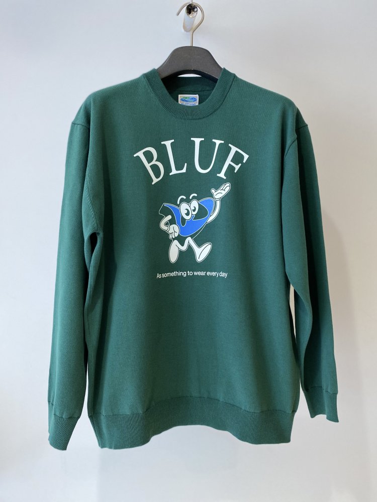BLUFCAMP<br />Printed Cotton Sweater / Green <img class='new_mark_img2' src='https://img.shop-pro.jp/img/new/icons14.gif' style='border:none;display:inline;margin:0px;padding:0px;width:auto;' />