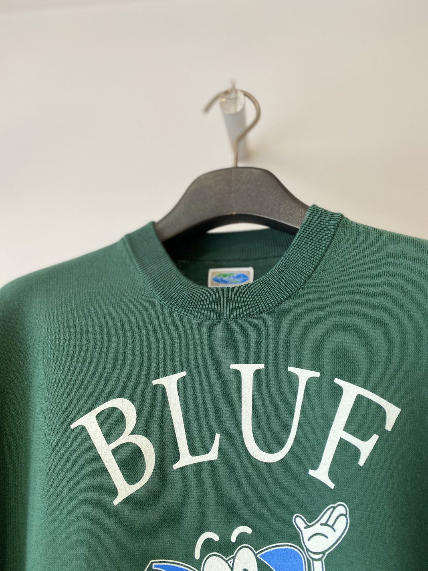 BLUFCAMP<br />Printed Cotton Sweater / Green <img class='new_mark_img2' src='https://img.shop-pro.jp/img/new/icons14.gif' style='border:none;display:inline;margin:0px;padding:0px;width:auto;' />