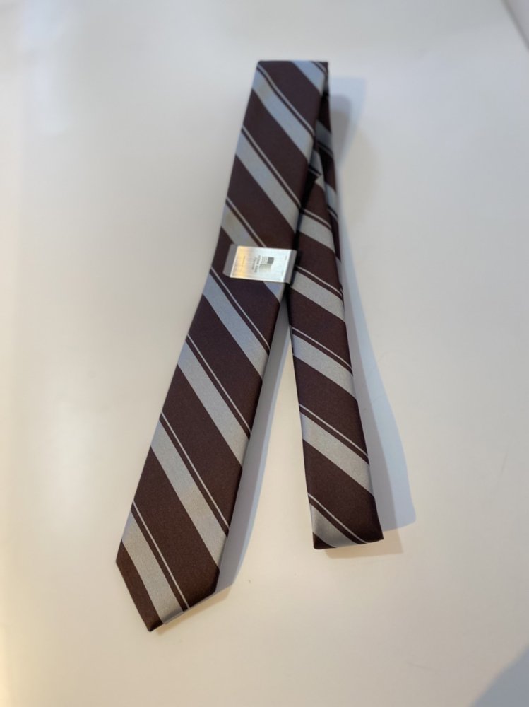 DAIRIKU<br />Regimental Silk Tie with Money Clip / Mint&Brown<img class='new_mark_img2' src='https://img.shop-pro.jp/img/new/icons14.gif' style='border:none;display:inline;margin:0px;padding:0px;width:auto;' />