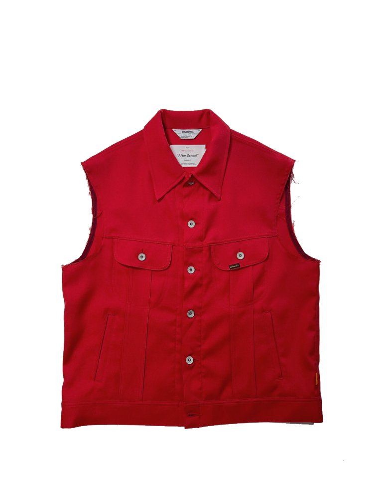 DAIRIKU<br />Regular Polyester Vest / YMO(Red) <img class='new_mark_img2' src='https://img.shop-pro.jp/img/new/icons14.gif' style='border:none;display:inline;margin:0px;padding:0px;width:auto;' />