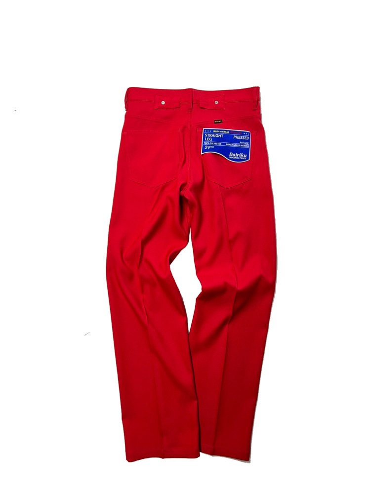 DAIRIKU<br />Straight Pressed Pants / YMO(Red) <img class='new_mark_img2' src='https://img.shop-pro.jp/img/new/icons14.gif' style='border:none;display:inline;margin:0px;padding:0px;width:auto;' />