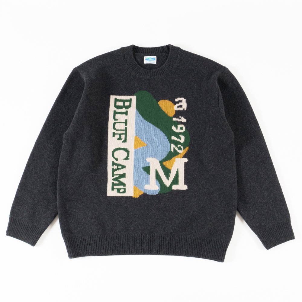 BLUFCAMP<br />Intarsia Sweater-a / Charcoal Grey<img class='new_mark_img2' src='https://img.shop-pro.jp/img/new/icons14.gif' style='border:none;display:inline;margin:0px;padding:0px;width:auto;' />
