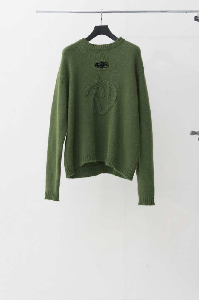 SOSHIOTSUKI<br />NECKTIE HOLE KNIT / MOSS GREEN<img class='new_mark_img2' src='https://img.shop-pro.jp/img/new/icons14.gif' style='border:none;display:inline;margin:0px;padding:0px;width:auto;' />