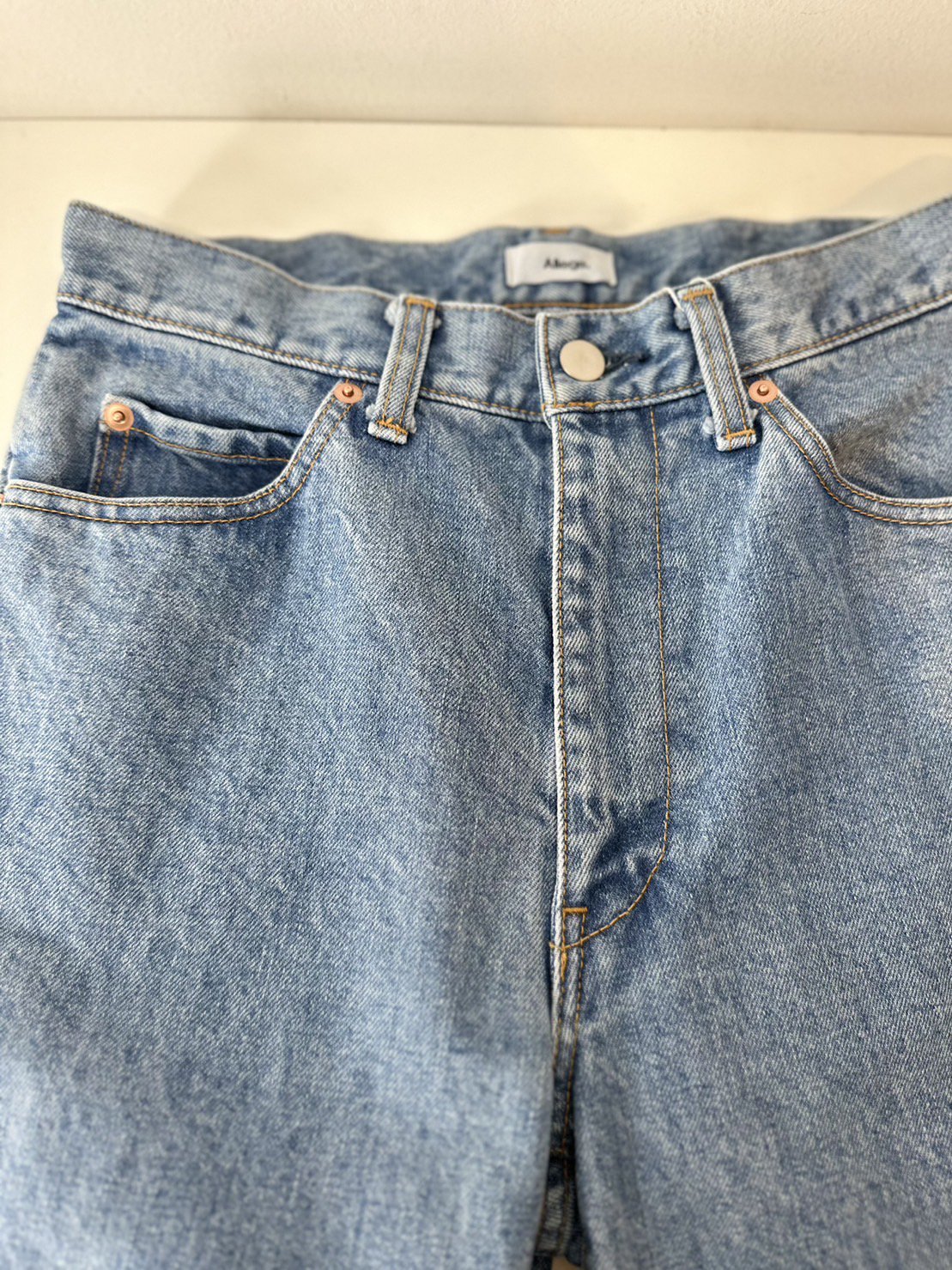 ALLEGE<br />Semi Flear Denim Pants / L.BLUE<img class='new_mark_img2' src='https://img.shop-pro.jp/img/new/icons14.gif' style='border:none;display:inline;margin:0px;padding:0px;width:auto;' />