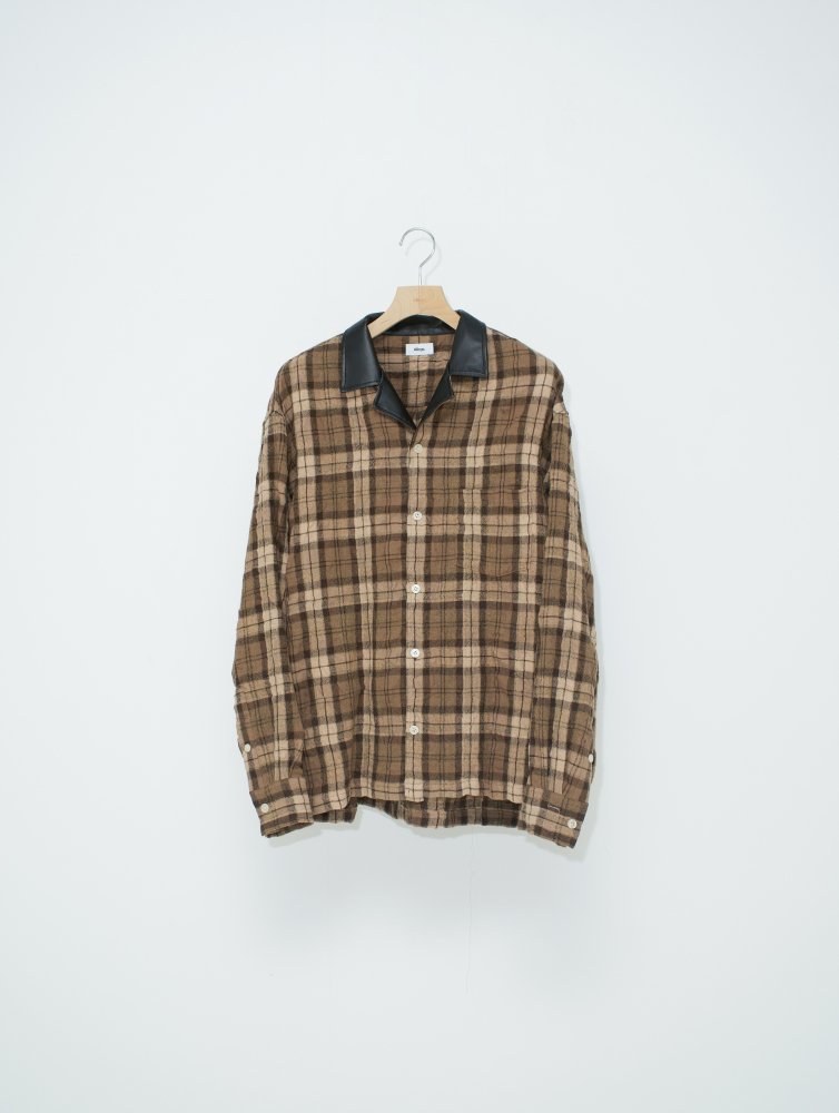 ALLEGE<br />Open Collar Check Shirt / BEIGE<img class='new_mark_img2' src='https://img.shop-pro.jp/img/new/icons14.gif' style='border:none;display:inline;margin:0px;padding:0px;width:auto;' />