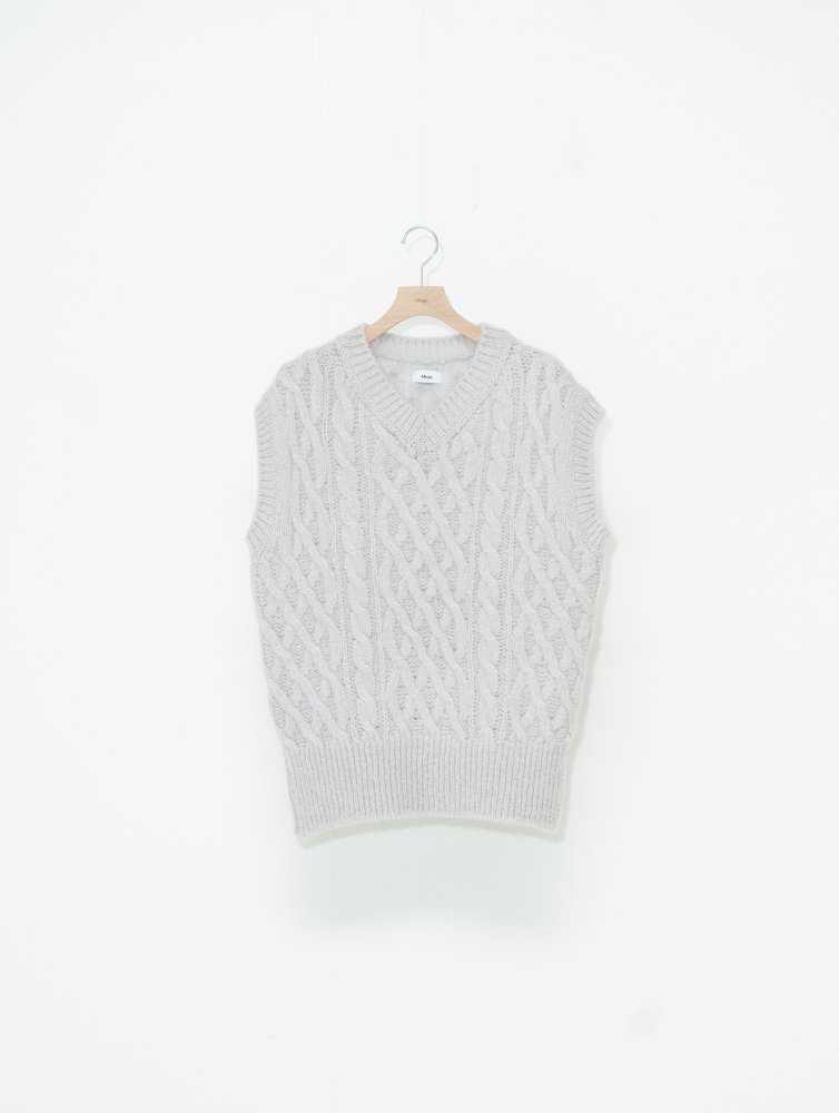 ALLEGE<br />Mohair Cable Knit Vest / GRAY<img class='new_mark_img2' src='https://img.shop-pro.jp/img/new/icons14.gif' style='border:none;display:inline;margin:0px;padding:0px;width:auto;' />