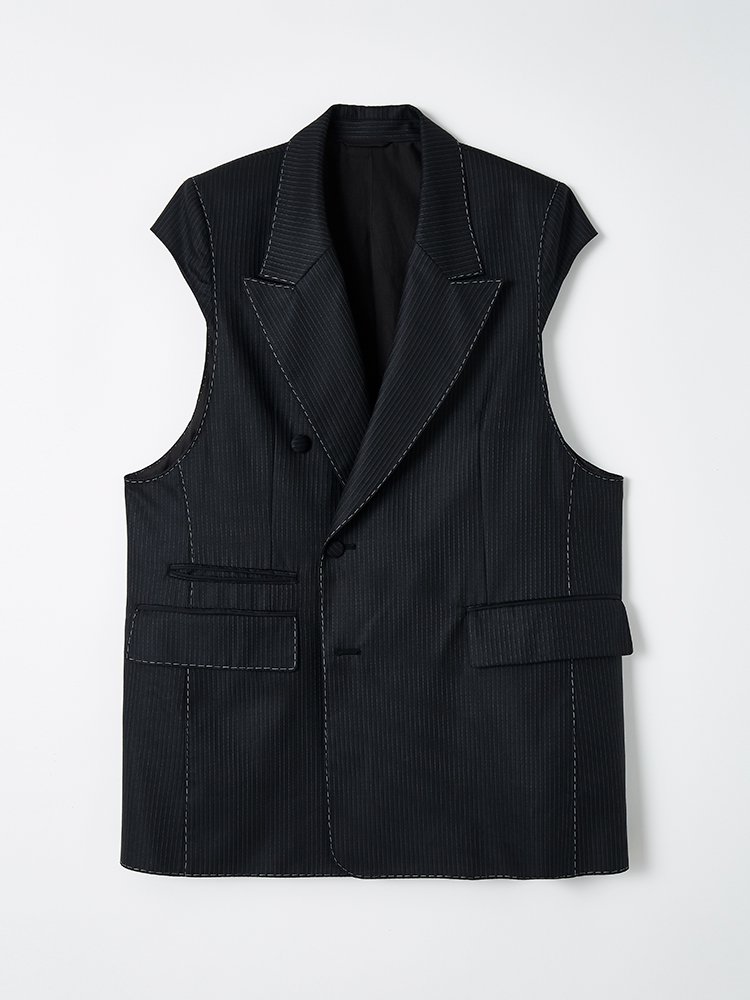 soduk<br />stitching vest / black<img class='new_mark_img2' src='https://img.shop-pro.jp/img/new/icons14.gif' style='border:none;display:inline;margin:0px;padding:0px;width:auto;' />