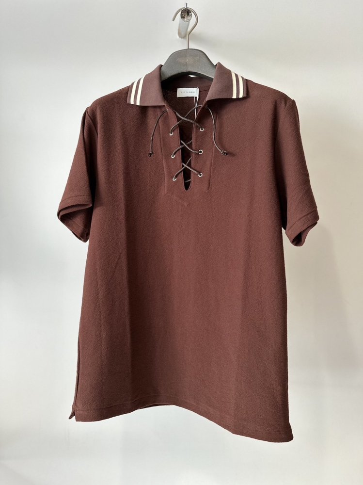 LITTLEBIG<br />S/S Lace-Up Polo SH / Brown<img class='new_mark_img2' src='https://img.shop-pro.jp/img/new/icons14.gif' style='border:none;display:inline;margin:0px;padding:0px;width:auto;' />