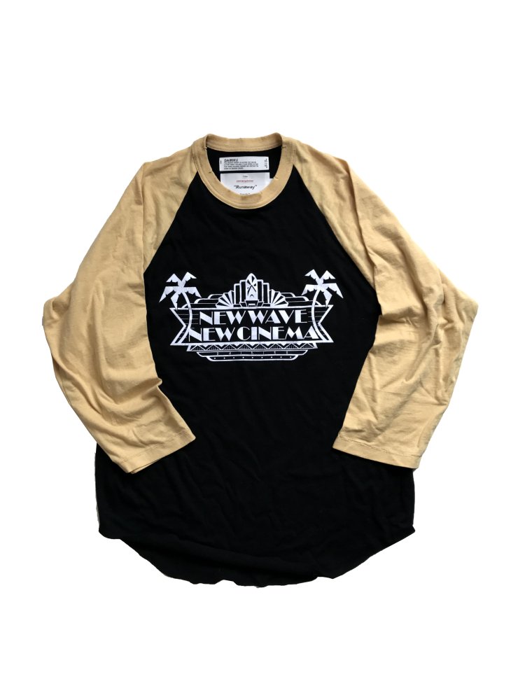 DAIRIKU[30%off] New Raglan Tee / Black&Yellow - Bora,Bora(ボラボラ)