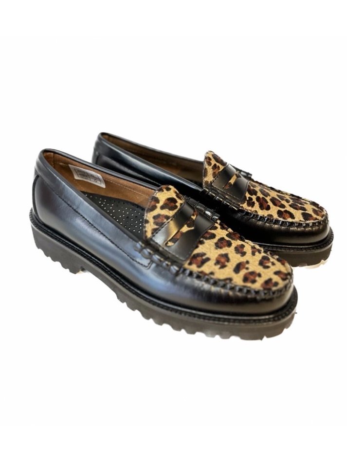 G.H.BASS<br />[30%off] LARSON EXOTIC / BLACK&LEOPARD (RUBBER SOLE)<img class='new_mark_img2' src='https://img.shop-pro.jp/img/new/icons20.gif' style='border:none;display:inline;margin:0px;padding:0px;width:auto;' />