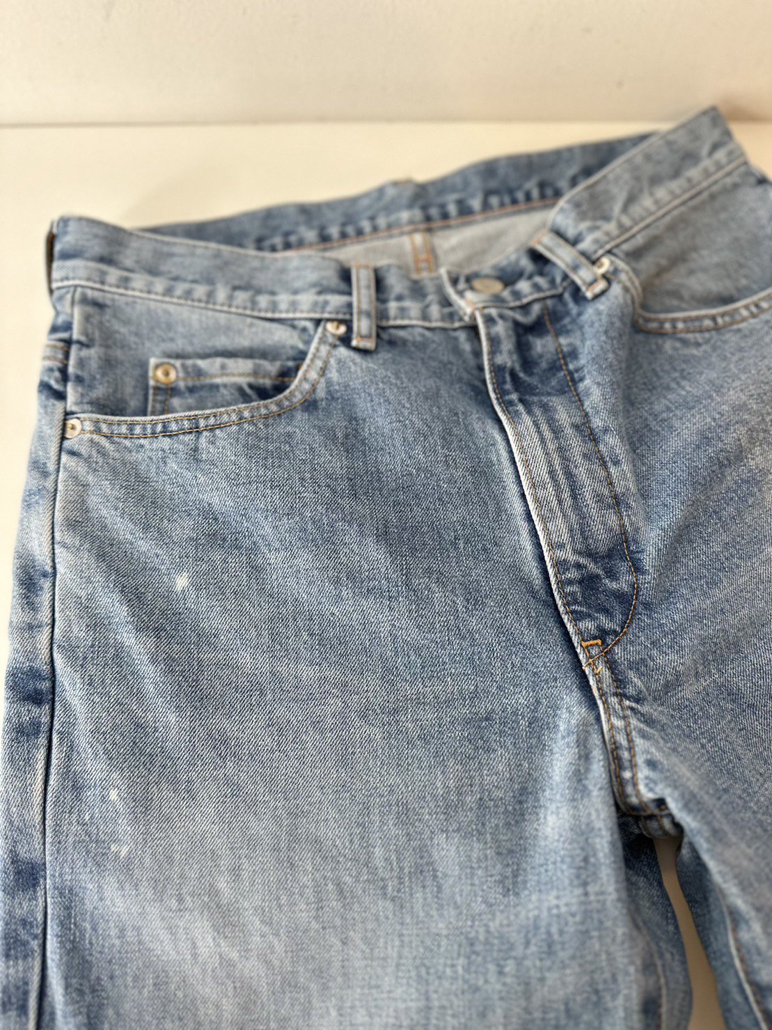 ALLEGE<br />Semi Flare Denim Pants / Blue<img class='new_mark_img2' src='https://img.shop-pro.jp/img/new/icons14.gif' style='border:none;display:inline;margin:0px;padding:0px;width:auto;' />