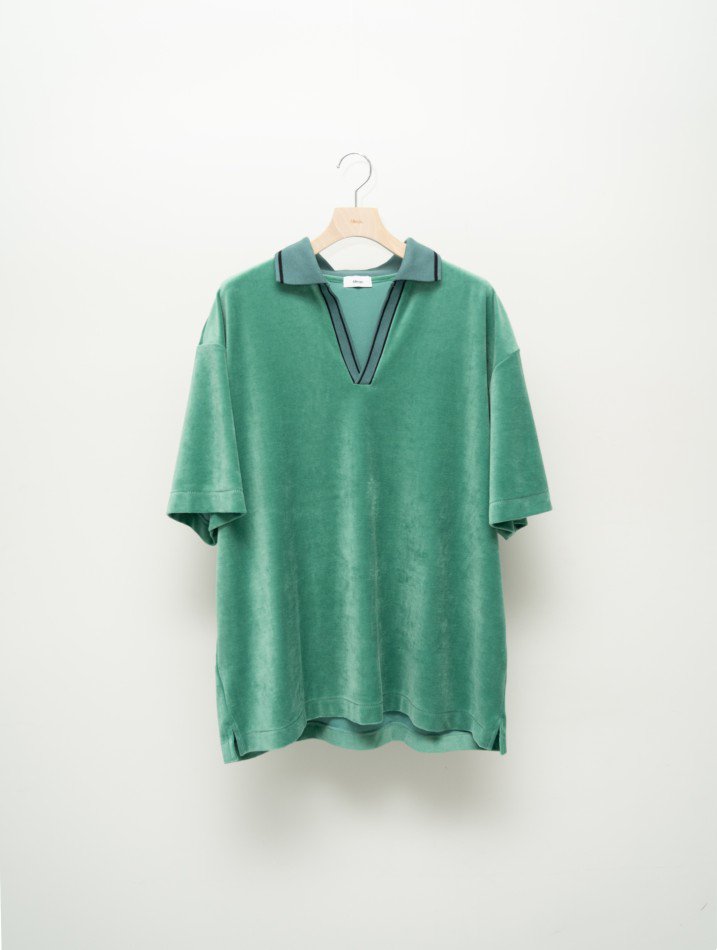 ALLEGE<br />Swich Rib S/S Skipper Cut Sew / Green<img class='new_mark_img2' src='https://img.shop-pro.jp/img/new/icons14.gif' style='border:none;display:inline;margin:0px;padding:0px;width:auto;' />