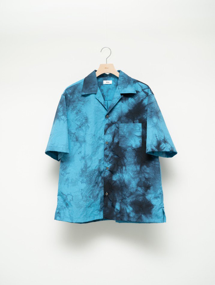 ALLEGE<br />Kago Dyed Open Callor S/S Shirt / Blue<img class='new_mark_img2' src='https://img.shop-pro.jp/img/new/icons14.gif' style='border:none;display:inline;margin:0px;padding:0px;width:auto;' />