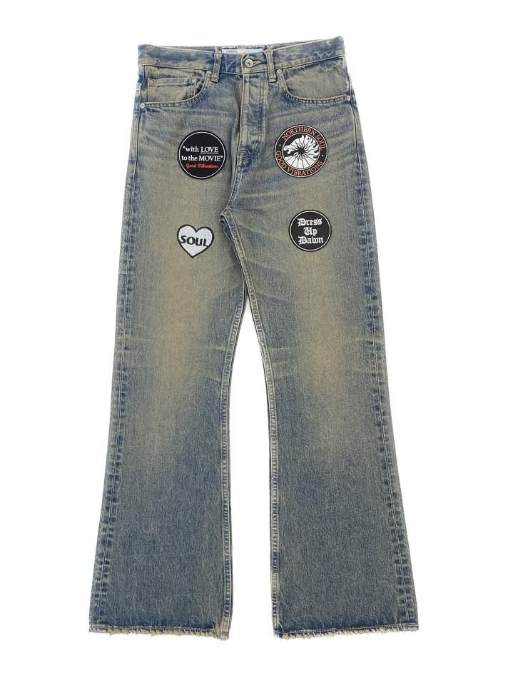 DAIRIKU<br />Northern Soul Flare Denim Pants / Mud Indigo<img class='new_mark_img2' src='https://img.shop-pro.jp/img/new/icons47.gif' style='border:none;display:inline;margin:0px;padding:0px;width:auto;' />