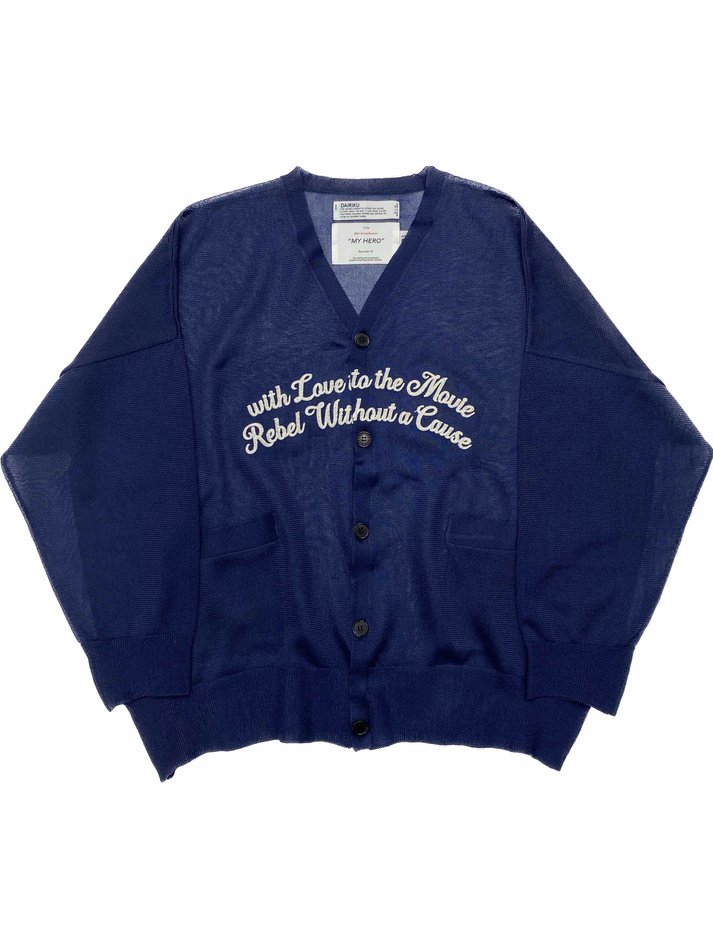 DAIRIKU<br />Letter Skeleton Cardigan / Skeleton Navy<img class='new_mark_img2' src='https://img.shop-pro.jp/img/new/icons47.gif' style='border:none;display:inline;margin:0px;padding:0px;width:auto;' />