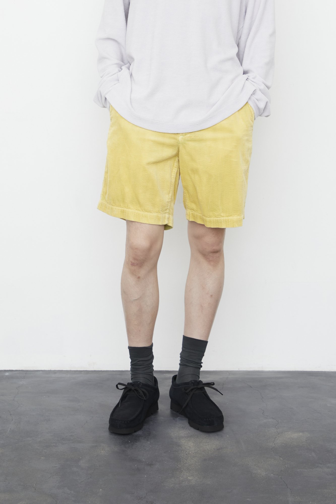 soe<br />Overdyed Corduroy Shorts / YELLOW<img class='new_mark_img2' src='https://img.shop-pro.jp/img/new/icons47.gif' style='border:none;display:inline;margin:0px;padding:0px;width:auto;' />