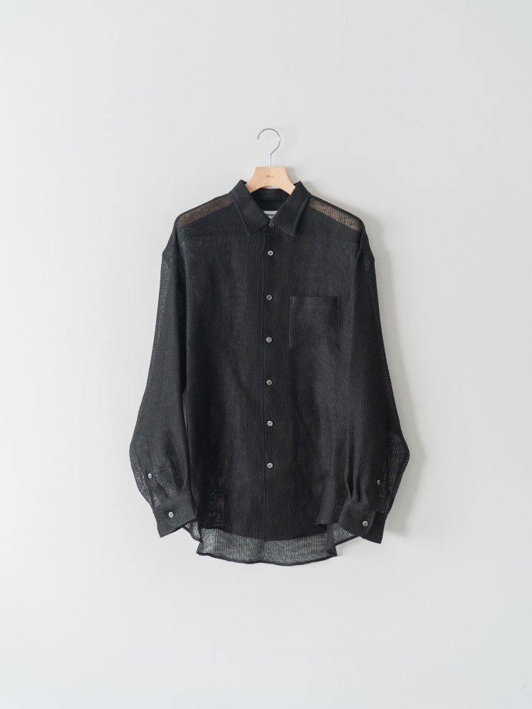 ALLEGE<br />Linen Mesh Shirt / Black<img class='new_mark_img2' src='https://img.shop-pro.jp/img/new/icons47.gif' style='border:none;display:inline;margin:0px;padding:0px;width:auto;' />