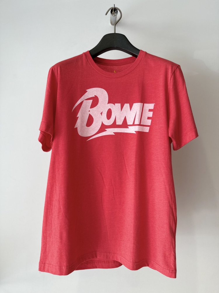 BLUESCENTRIC<br />DAVID BOWIE LOGO VINTAGE TEE / RED<img class='new_mark_img2' src='https://img.shop-pro.jp/img/new/icons47.gif' style='border:none;display:inline;margin:0px;padding:0px;width:auto;' />