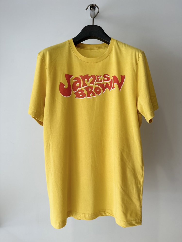 BLUESCENTRIC<br />JAMES BROWN LOGO VINTAGE TEE / YELLOW<img class='new_mark_img2' src='https://img.shop-pro.jp/img/new/icons47.gif' style='border:none;display:inline;margin:0px;padding:0px;width:auto;' />