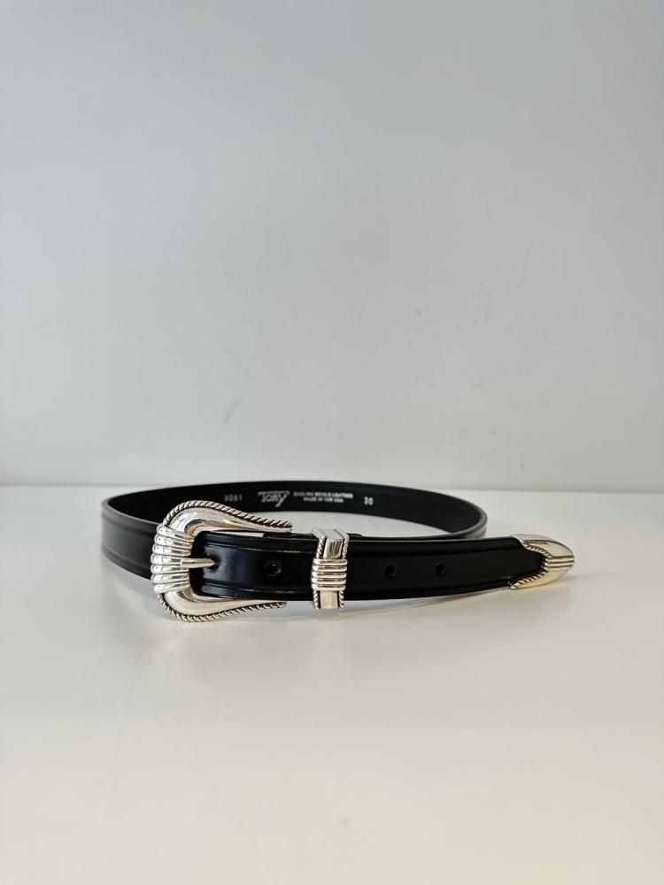 TORY LEATHER<br />3-PIECE SILVER BUCKLE BELT / BLACKNICKEL<img class='new_mark_img2' src='https://img.shop-pro.jp/img/new/icons47.gif' style='border:none;display:inline;margin:0px;padding:0px;width:auto;' />