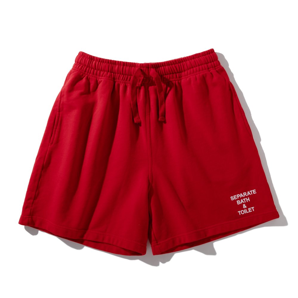 SEPARATE BATH & TOILET<br />SWEAT SHORTS AKA / RED<img class='new_mark_img2' src='https://img.shop-pro.jp/img/new/icons47.gif' style='border:none;display:inline;margin:0px;padding:0px;width:auto;' />