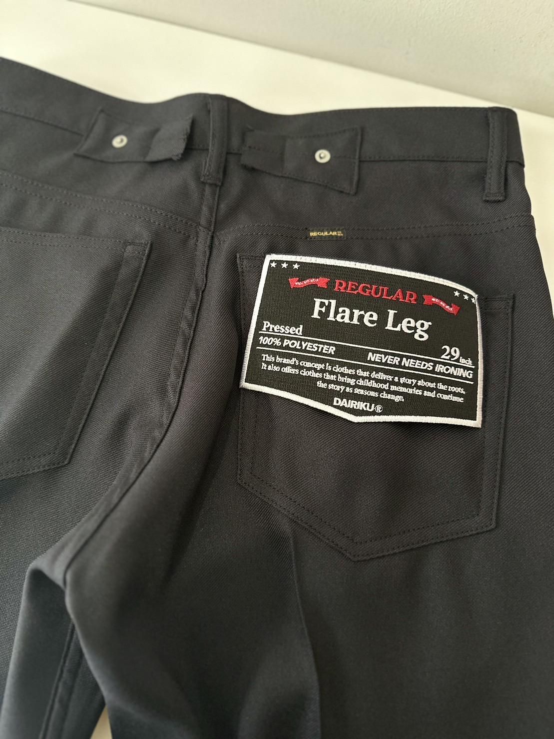 DAIRIKUFlare Pressed Pants / Black - Bora,Bora(ボラボラ) DAIRIKUFlare Pressed Pants / Black - Bora,Bora(ボラボラ)