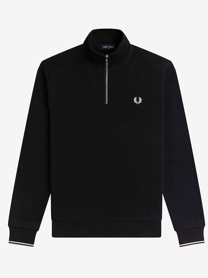 FRED PERRY<br />HALF ZIP SWEATSHIRT / BLACK<img class='new_mark_img2' src='https://img.shop-pro.jp/img/new/icons47.gif' style='border:none;display:inline;margin:0px;padding:0px;width:auto;' />