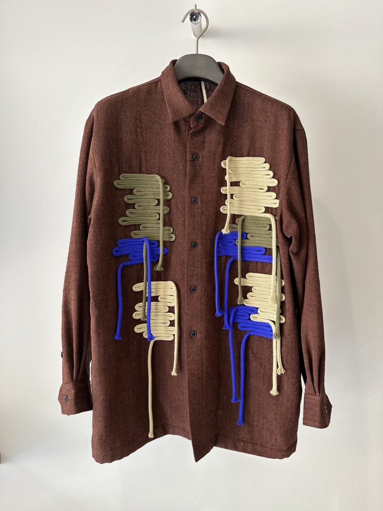 EMAM<br />Regular collar code shirt / BROWN<img class='new_mark_img2' src='https://img.shop-pro.jp/img/new/icons14.gif' style='border:none;display:inline;margin:0px;padding:0px;width:auto;' />