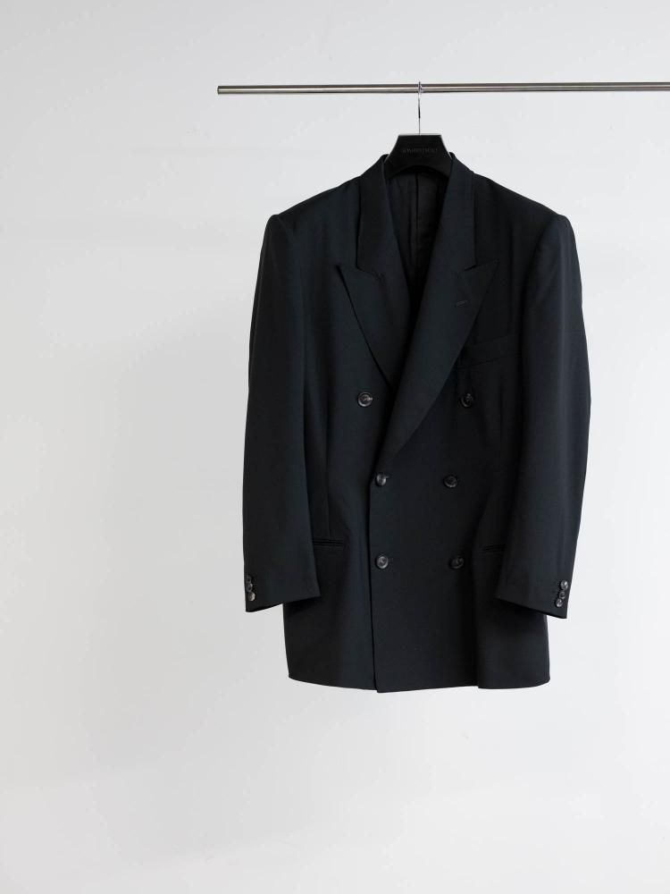 SOSHIOTSUKI<br />6B DOUBLE BREASTED SHAPED JACKET & 3 TUCK WIDE TROUSERS SET / BLACK<img class='new_mark_img2' src='https://img.shop-pro.jp/img/new/icons47.gif' style='border:none;display:inline;margin:0px;padding:0px;width:auto;' />