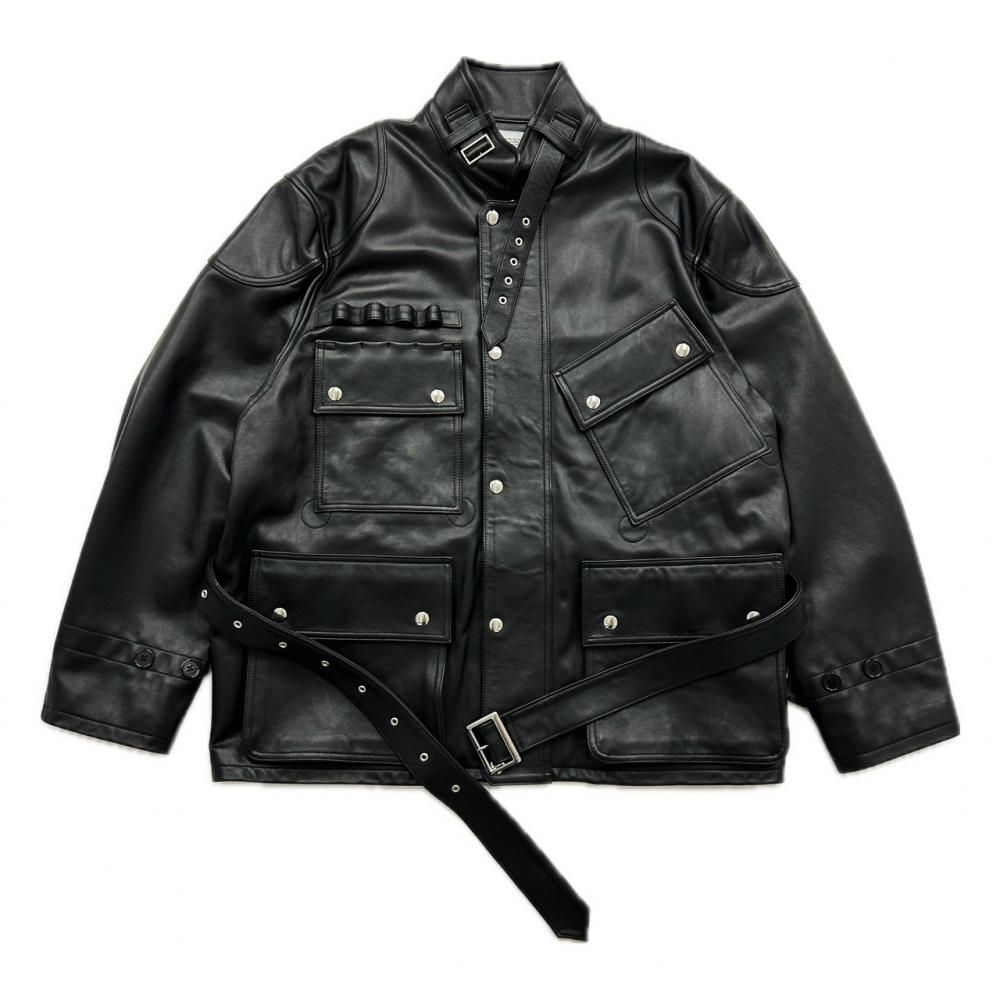 DAIRIKU<br />Jerome 4PKT Lether Moto Jacket / Black<img class='new_mark_img2' src='https://img.shop-pro.jp/img/new/icons47.gif' style='border:none;display:inline;margin:0px;padding:0px;width:auto;' />