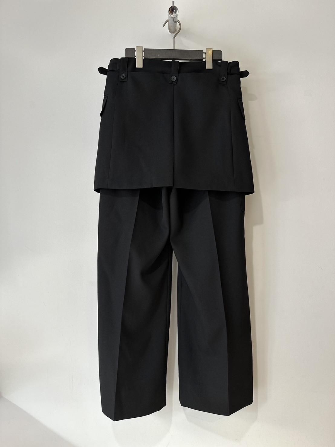DAIRIKU<br />Tailored Hem Layered Hight West Wide Slacks / Black<img class='new_mark_img2' src='https://img.shop-pro.jp/img/new/icons47.gif' style='border:none;display:inline;margin:0px;padding:0px;width:auto;' />