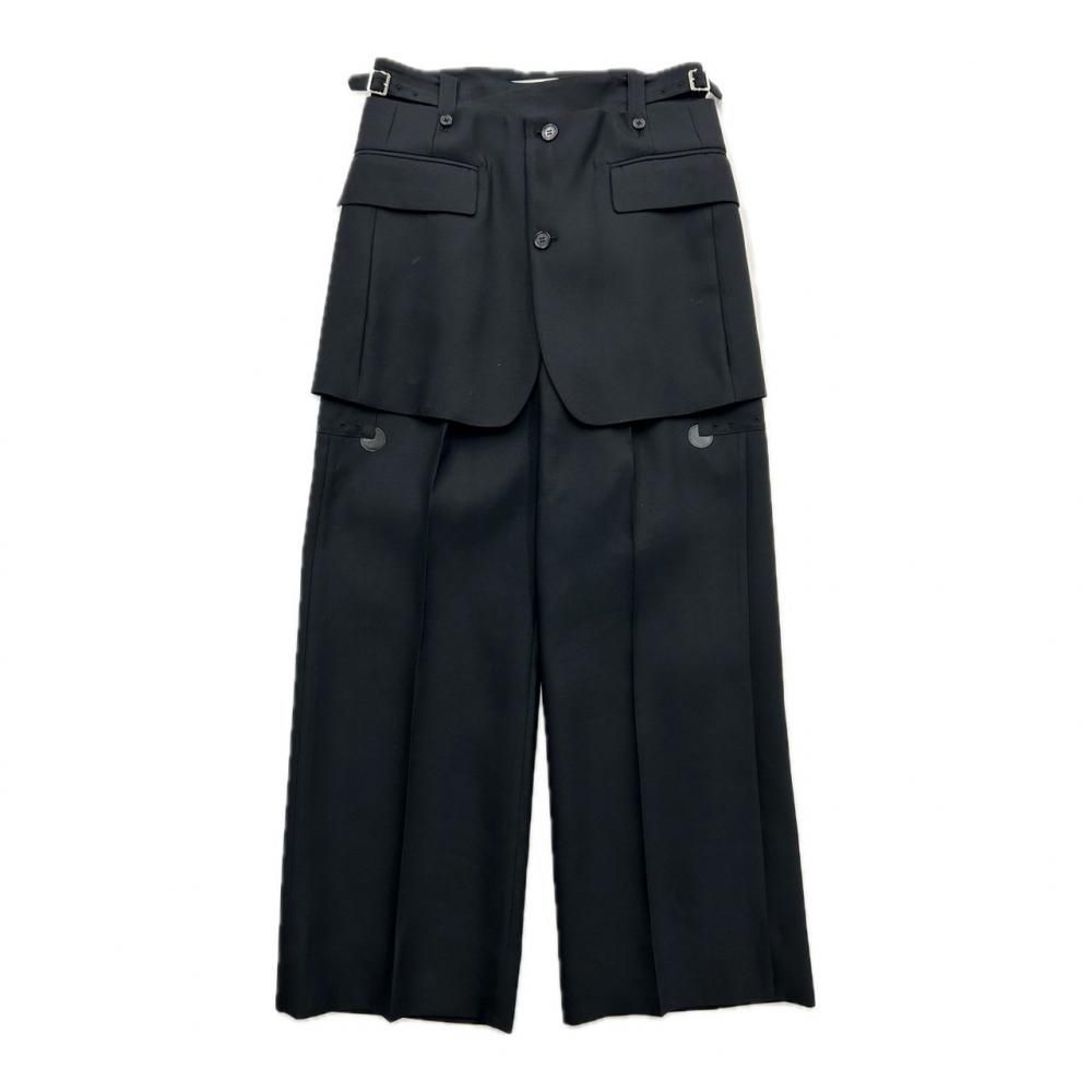 DAIRIKU<br />Tailored Hem Layered Hight West Wide Slacks / Black<img class='new_mark_img2' src='https://img.shop-pro.jp/img/new/icons47.gif' style='border:none;display:inline;margin:0px;padding:0px;width:auto;' />