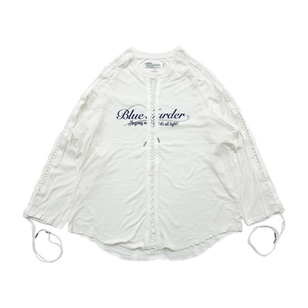 DAIRIKU<br />Blue Marder Lace-Up Tee / White<img class='new_mark_img2' src='https://img.shop-pro.jp/img/new/icons47.gif' style='border:none;display:inline;margin:0px;padding:0px;width:auto;' />