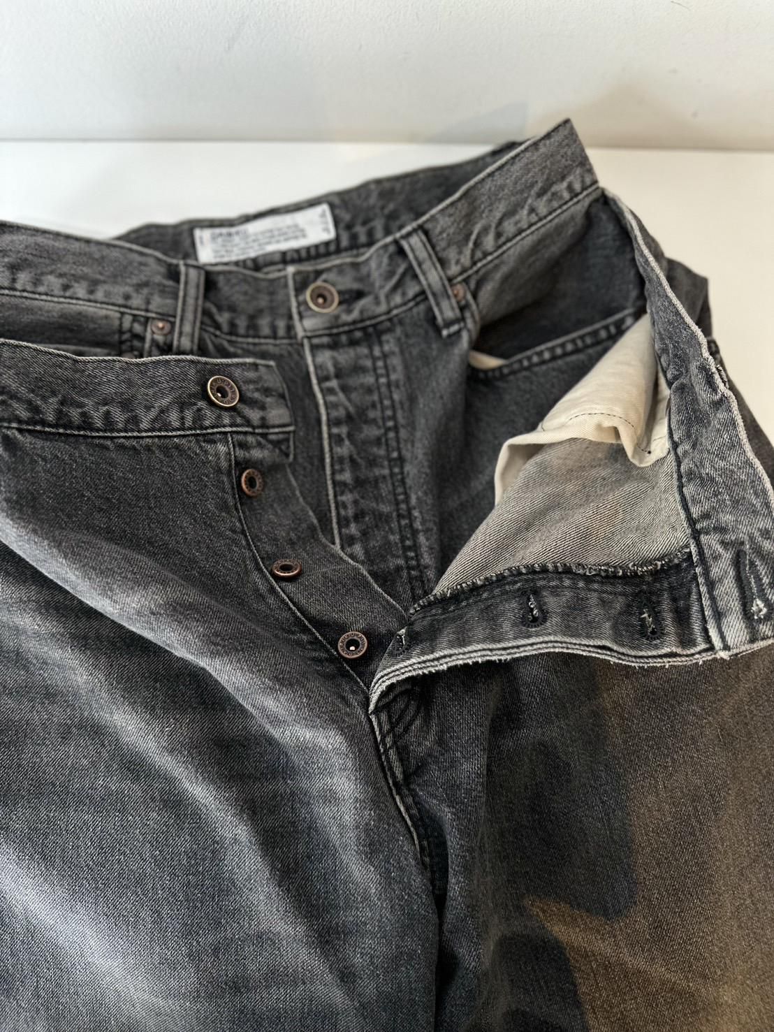 DAIRIKU<br />Docking Wide&Straight Denim Pants / Black<img class='new_mark_img2' src='https://img.shop-pro.jp/img/new/icons47.gif' style='border:none;display:inline;margin:0px;padding:0px;width:auto;' />