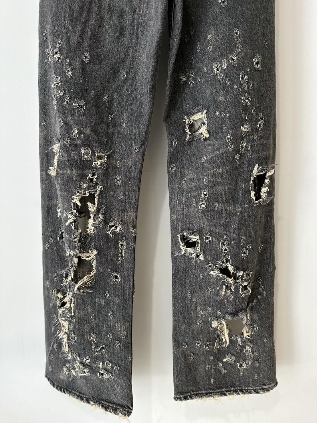 DAIRIKU<br />Damage Straight Denim Pants / Black<img class='new_mark_img2' src='https://img.shop-pro.jp/img/new/icons14.gif' style='border:none;display:inline;margin:0px;padding:0px;width:auto;' />
