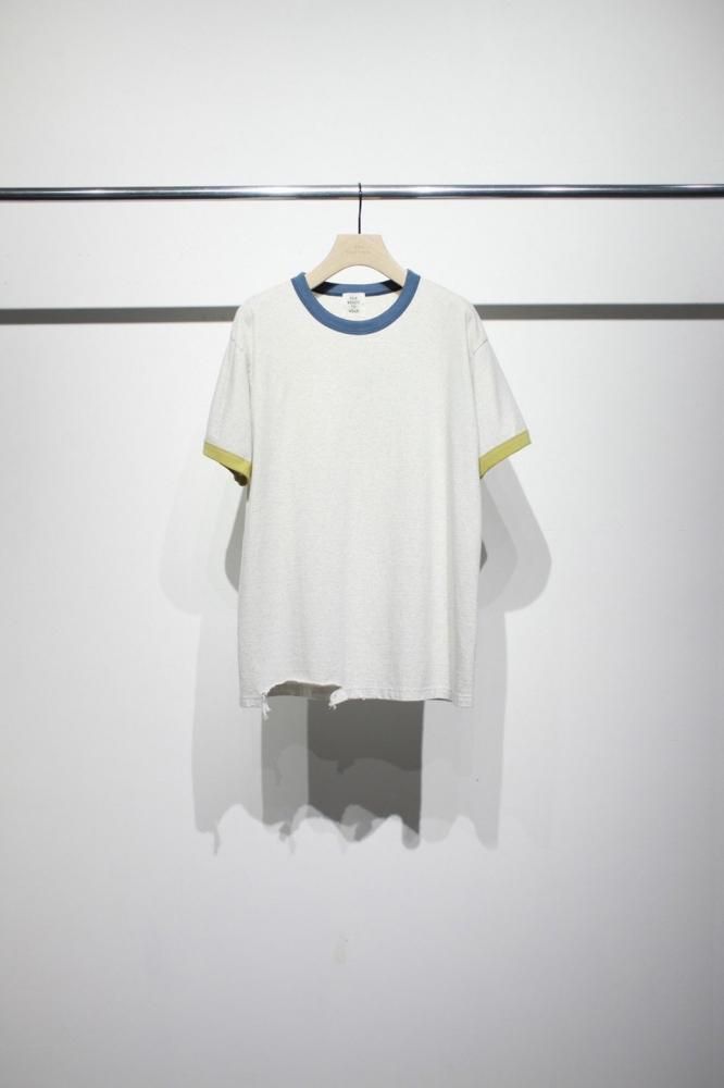 soe<br />Ripped Ringer T Shirts / BLUEGRAYYELLOW<img class='new_mark_img2' src='https://img.shop-pro.jp/img/new/icons47.gif' style='border:none;display:inline;margin:0px;padding:0px;width:auto;' />