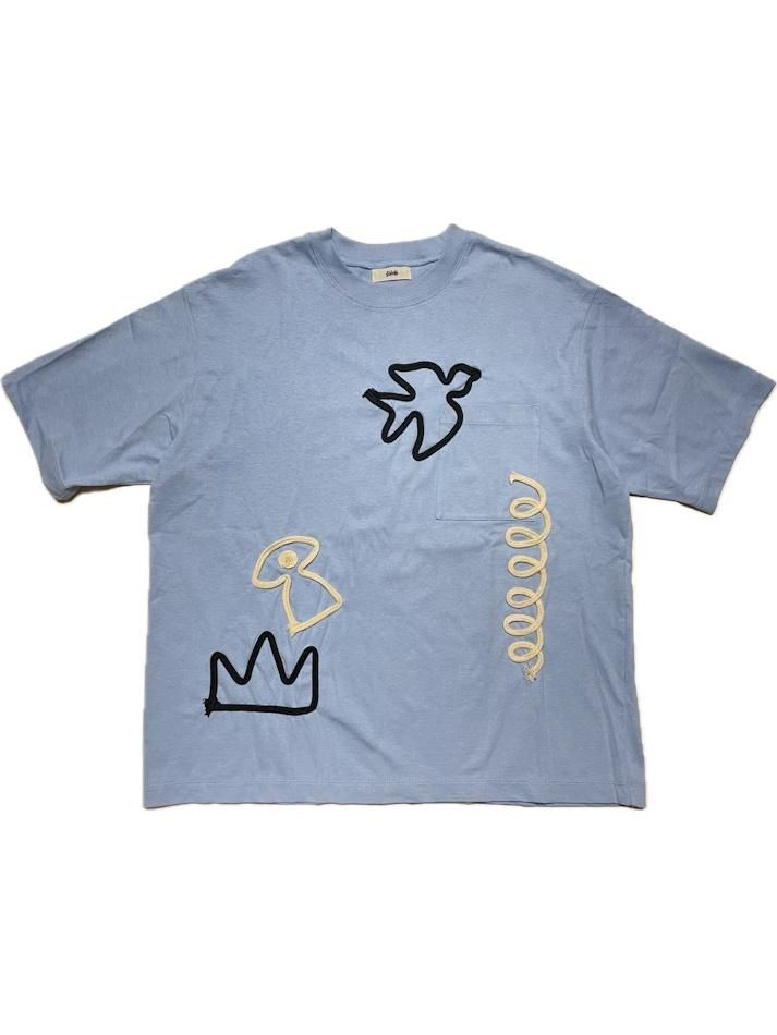 EMAM<br />Design code pocket te / SAX<img class='new_mark_img2' src='https://img.shop-pro.jp/img/new/icons47.gif' style='border:none;display:inline;margin:0px;padding:0px;width:auto;' />