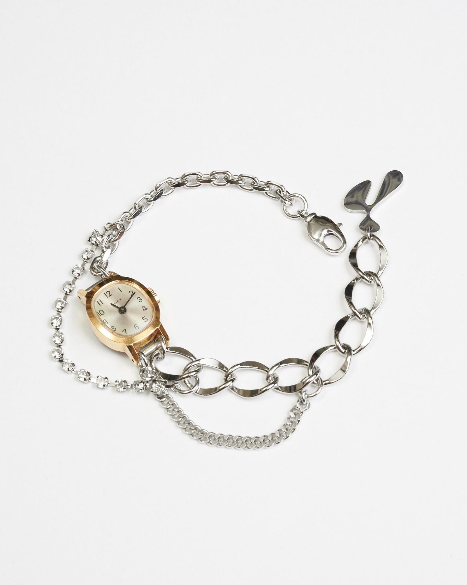 HIDAKA<br />MIX CHAIN WATCH BRACELET / SILVER<img class='new_mark_img2' src='https://img.shop-pro.jp/img/new/icons47.gif' style='border:none;display:inline;margin:0px;padding:0px;width:auto;' />