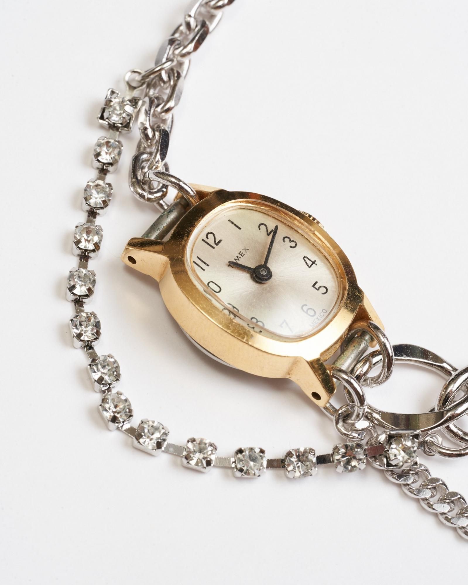 HIDAKA<br />MIX CHAIN WATCH BRACELET / SILVER<img class='new_mark_img2' src='https://img.shop-pro.jp/img/new/icons47.gif' style='border:none;display:inline;margin:0px;padding:0px;width:auto;' />