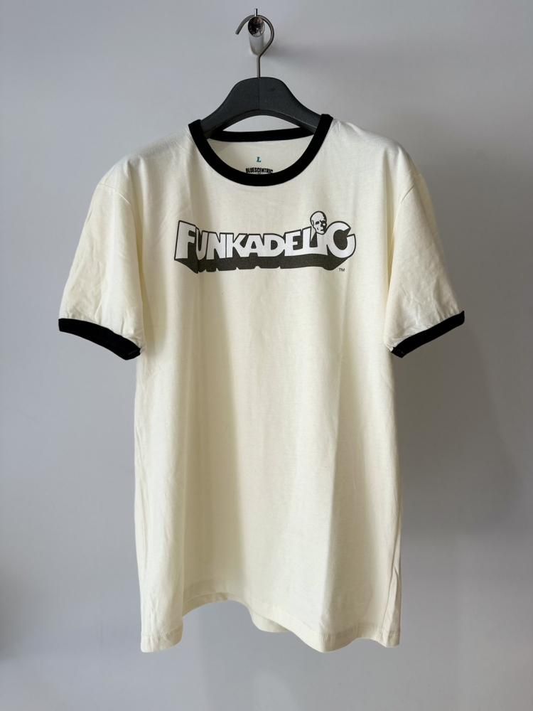 BLUESCENTRIC<br />FUNKADELIC WHITE LOGO RINGER TEE / Cream<img class='new_mark_img2' src='https://img.shop-pro.jp/img/new/icons47.gif' style='border:none;display:inline;margin:0px;padding:0px;width:auto;' />