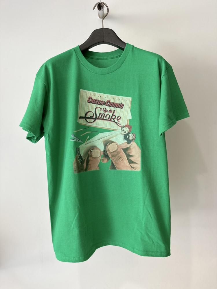 BLUESCENTRIC<br />CHEECH AND CHONG'S UP IN SMOKE Heavy Style Tee / Green<img class='new_mark_img2' src='https://img.shop-pro.jp/img/new/icons47.gif' style='border:none;display:inline;margin:0px;padding:0px;width:auto;' />