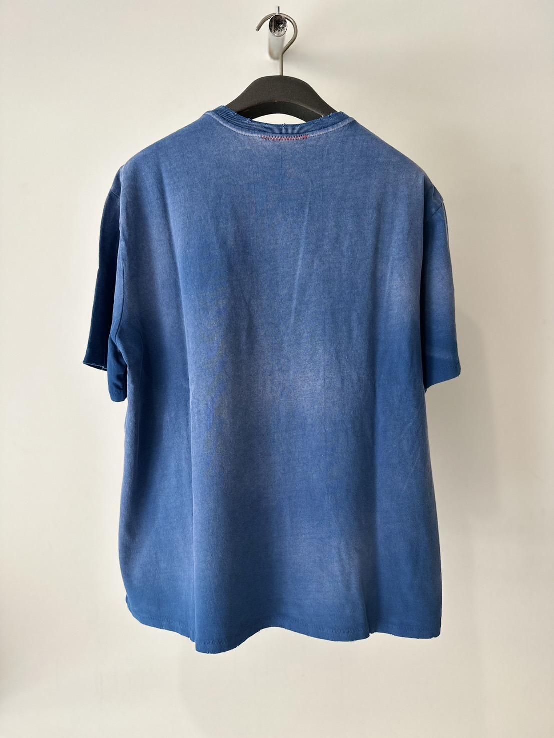 MOOJIMOOJI<br />OVERSIZE CROP T-SHIRTS / AGED BLUE<img class='new_mark_img2' src='https://img.shop-pro.jp/img/new/icons14.gif' style='border:none;display:inline;margin:0px;padding:0px;width:auto;' />