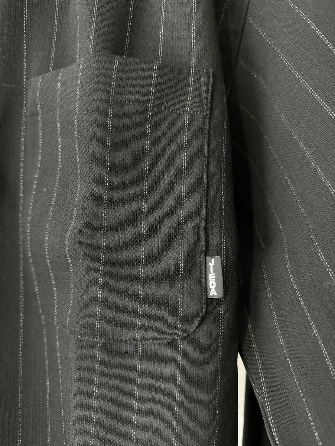 JIEDA<br />WOOL STRIPE ZIP SHIRT / BLACK<img class='new_mark_img2' src='https://img.shop-pro.jp/img/new/icons47.gif' style='border:none;display:inline;margin:0px;padding:0px;width:auto;' />