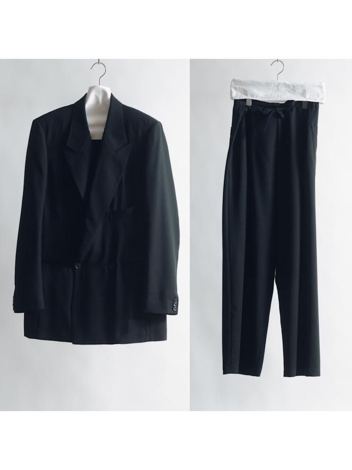 SOSHIOTSUKI<br />INTERLINING POCKET WOOL SERGE JACKET&WOOL SERGE JUDO TROUSERS SET / BLACK<img class='new_mark_img2' src='https://img.shop-pro.jp/img/new/icons47.gif' style='border:none;display:inline;margin:0px;padding:0px;width:auto;' />