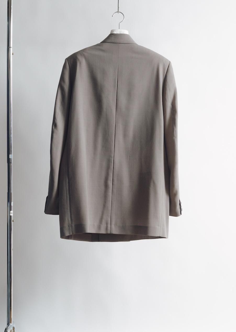 SOSHIOTSUKI<br />INTERLINING POCKET WOOL SERGE JACKET&WOOL SERGE HI-WAIST TROUSERS SET / GRAY<img class='new_mark_img2' src='https://img.shop-pro.jp/img/new/icons47.gif' style='border:none;display:inline;margin:0px;padding:0px;width:auto;' />