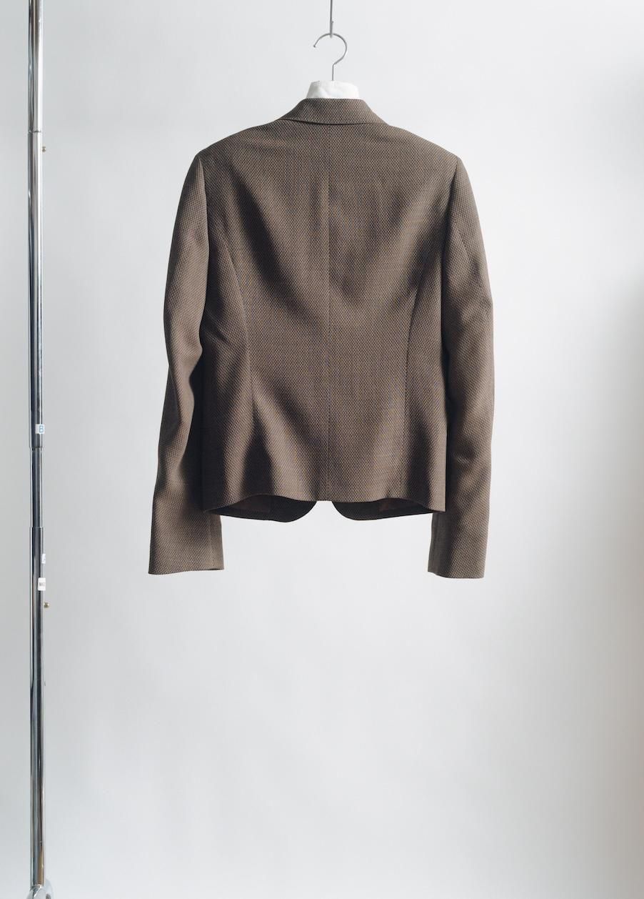 SOSHIOTSUKI<br />WOOL SERGE SLIM FIT JACKET&WOOL SERGE HI-WAIST TROUSERS SET / BROWN<img class='new_mark_img2' src='https://img.shop-pro.jp/img/new/icons47.gif' style='border:none;display:inline;margin:0px;padding:0px;width:auto;' />